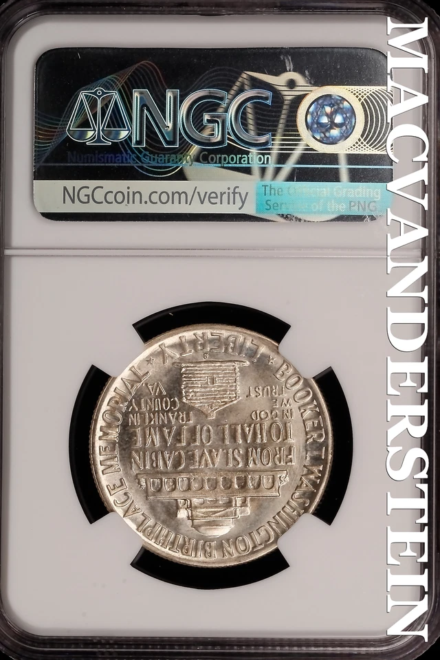 1950-S Booker T. Washington Commemorative Half Dollar - NGC MS 66 - #SLi335 - Image 2 of 2