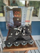 Roces inline, Miami Jace size 10 men's, used, with all the pads helmet, black