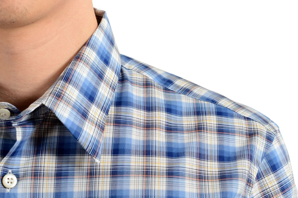 Camisa de vestir de manga larga a cuadros Prada para hombre talla 15,5 16 16,5 Foto 4 de 4