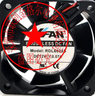 1pc new fan freeship RDL6025S DC12V 0.07A 2 RUILIAN SCIENCE 6025 #E1
