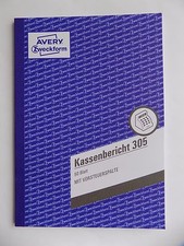 10 St&uuml;ck Zweckform Kassenbericht 305, A5 hoch, 50 Blatt