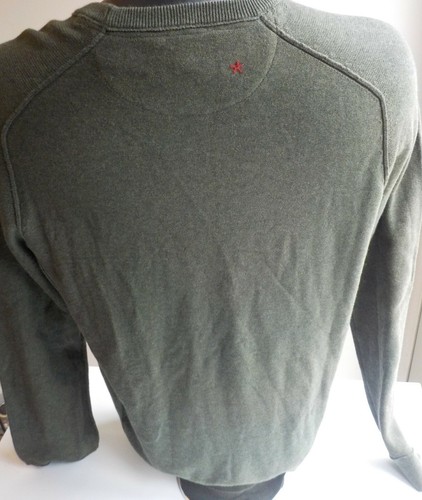 VTG Converse Men's Large Green Long-Sleeve Crewneck Sweater Inside-Out Hem - Picture 3 of 4