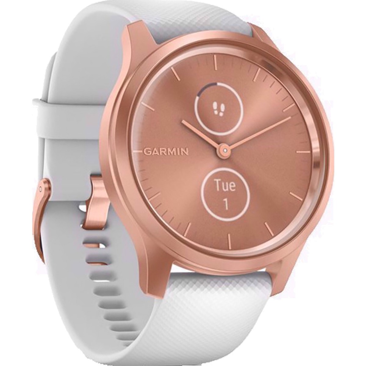 GARMIN VIVOMOVE STYLE ホワイト/ローズゴールド Amazon.com: Garmin vivomove Style, Hybrid Smartwatch with