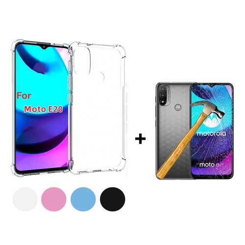 PARA MOTOROLA MOTO E20 4G 6.5" TPU SILICONA ANTI GOLPES + CRISTAL | eBay