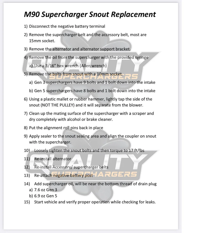 Pontiac Grand Prix GTP Bonneville SSEi 3800 Supercharger Nose 96-03 Snout M90 - Image 2 of 4