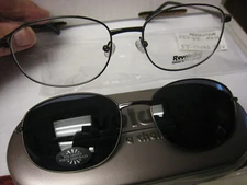 Revolution Eyeglass Frame W/ Magnet sun shade REV631 MGSG 55-17-140 GENERIC CASE