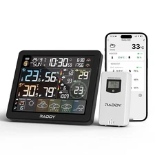 N80 Smart Wi-Fi Weather Station with APP Control, Indoor Outdoor Thermometer Wir