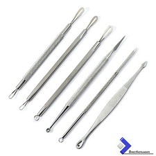 6 Pcs Comedone Extractor Blackhead Acne Pimple Remover Spots Blemish Facial Kit