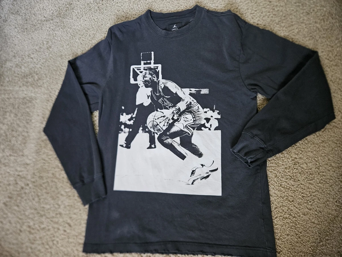 Nike Air Jordan x Union LA Men's Black Long Sleeve T-Shirt (Off Noir) DM2841-045