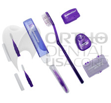 K147 POUCH Orthodontic Kit Dental Floss Dental Wax Toothbrush Interdental USA