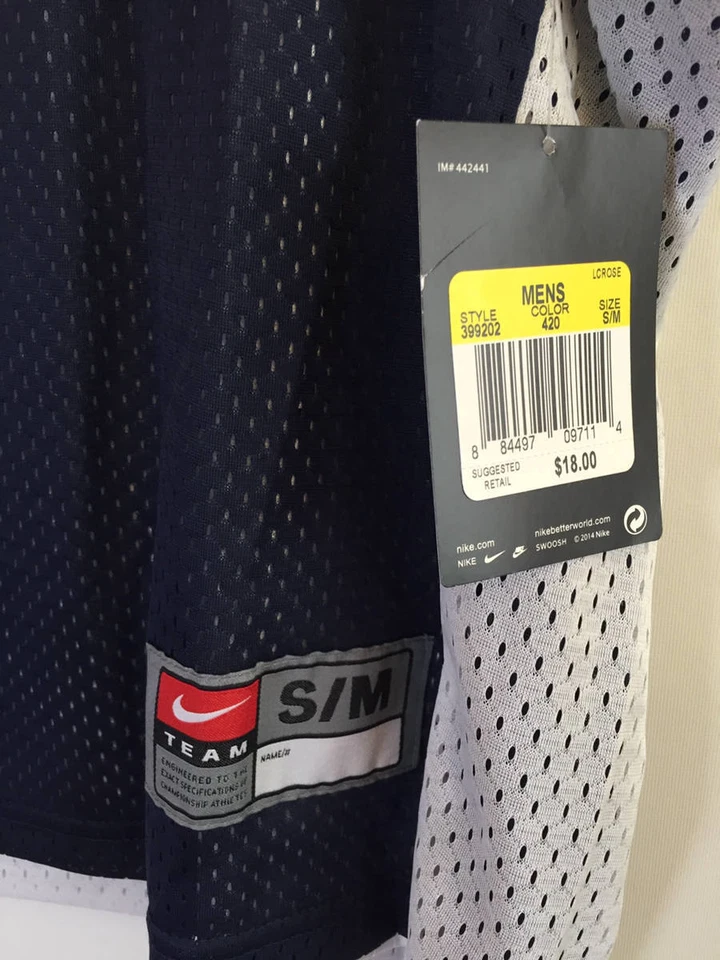 Nike Swoosh Reversible Calce Suelto Malla Tanque Azul/Blanco PARA HOMBRES S/M NUEVO CON ETIQUETAS $18 Foto 3 de 3