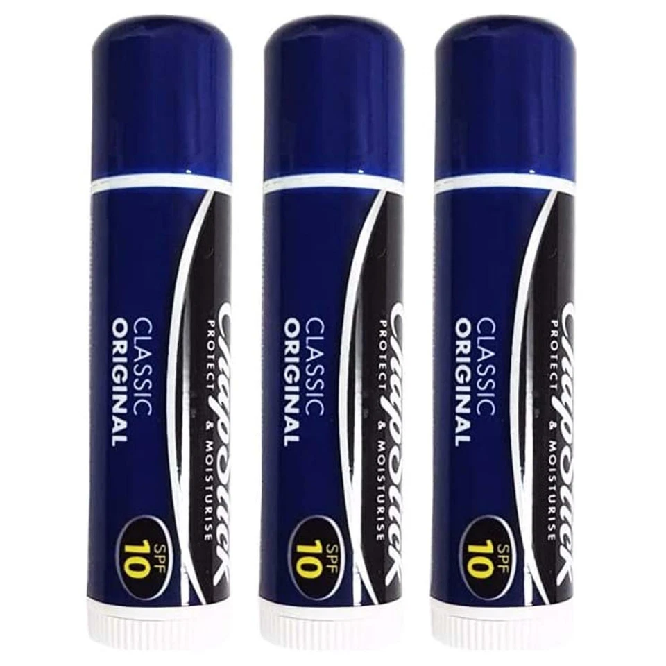 Chapstick Original Lip Balm |Pack of 3| Classic Moisturising Dry Chap Stick