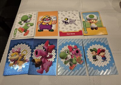 8XSuper Mario Bros Trading Cards Konvolut *gebraucht