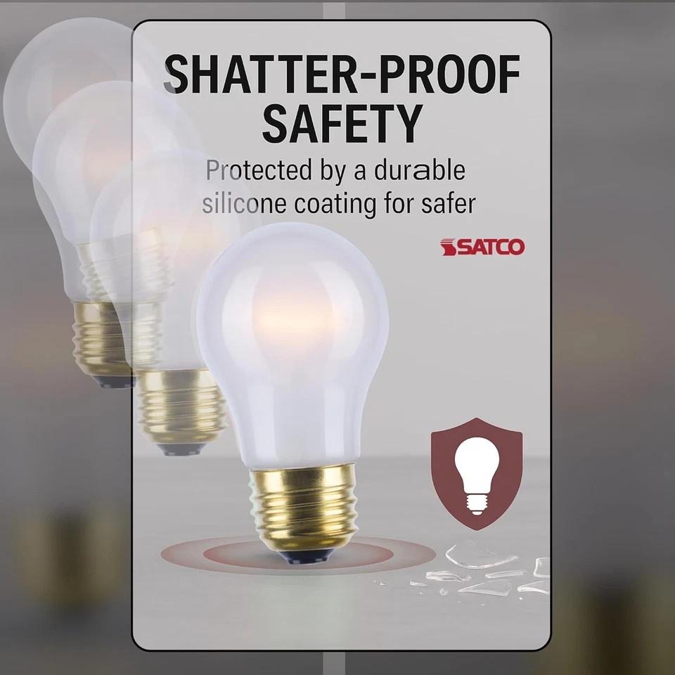 Satco S4881- 40 Watt A15 Appliance Light bulb - 130V - 2700K (2,6,12 or 25 Pack) - Image 4 of 4