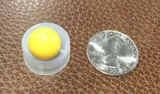 JHB BUTTONS #43380 YELLOW ROUND BALL--SHANK-- 1/2"-- 8 BUTTONS IN A SET