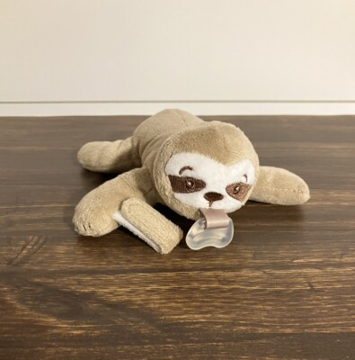 Philips AVENT SLOTH Pacifier Holder & Teether Baby Soothie Snuggle Lovey 5.5 