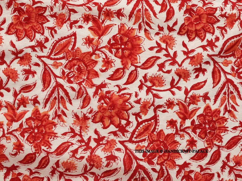 Juego de 48 servilletas florales beige servilletas de tela de algodón estampadas a mano indias Foto 3 de 4