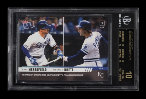 Whit Merrifield George Brett /472 BLACK LABEL BGS 10 Topps Now Baseball Card