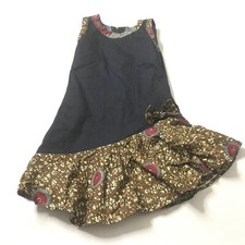 African Girl Dashiki Dress Outfit Ethnic Traditional 4 Yrs Brown Sleeveless