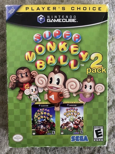 🔥 Super Monkey Ball 2 pack Box only RARE GRAIL Gamecube no games