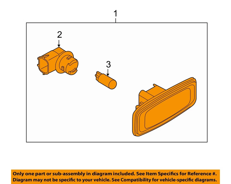 Used Side Marker Light Assembly fits: 2008 Infiniti M35 Side Marker fender mount - Image 3 of 4