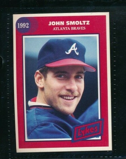 1992 Lykes Atlanta Braves red variation #29 John Smoltz NM-NMMT BXCP66
