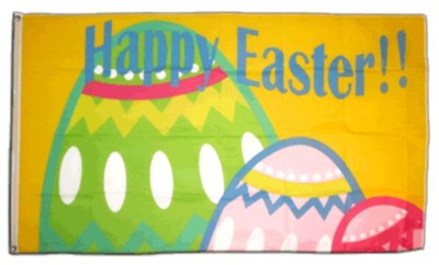 Happy Easter Hissflagge Ostern Fahnen Flaggen 60x90cm