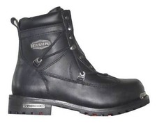 Unik Just for Bikers Men's Premium Leather Short Motorcycle Boots, Classic