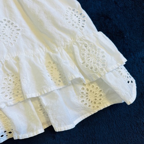 HABITUAL KIDS Dress Girls Sz 16 White Peasant Tiered Ruffled Eyelet 100% Cotton - Picture 7 of 13