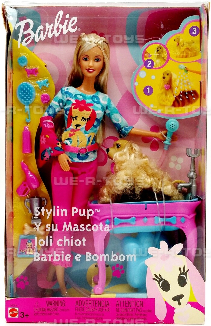 Barbie Stylin' Pup Doll 2002 Mattel 56684 74299566844
