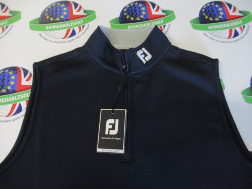 footjoy chill out 1/2 zip vest/gilet navy uk size small - Picture 2 of 3