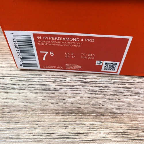 Nike Hyperdiamond 4 Pro Softball Cleats Navy Blue CZ5920-400 Women's Size 7.5 - Picture 11 of 11