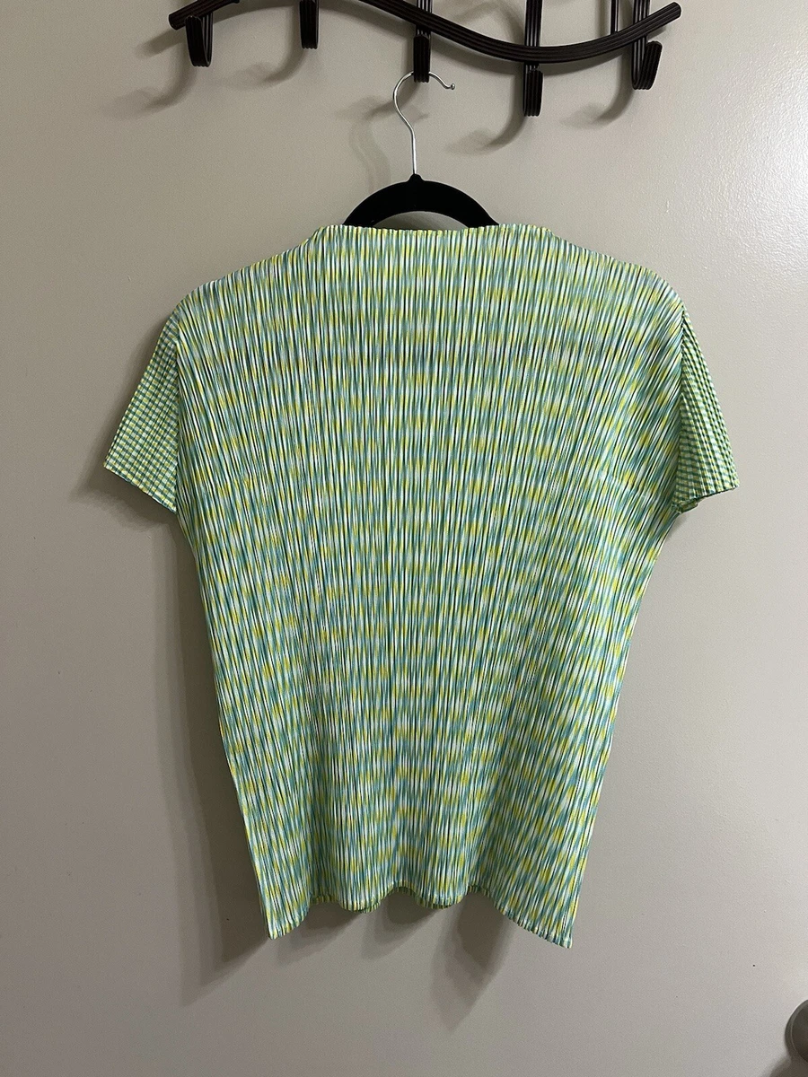 ISSEY MIYAKE FÊTE ストライプシアープリーツトップス ISSEY MIYAKE Striped Tops for Women for sale | eBay
