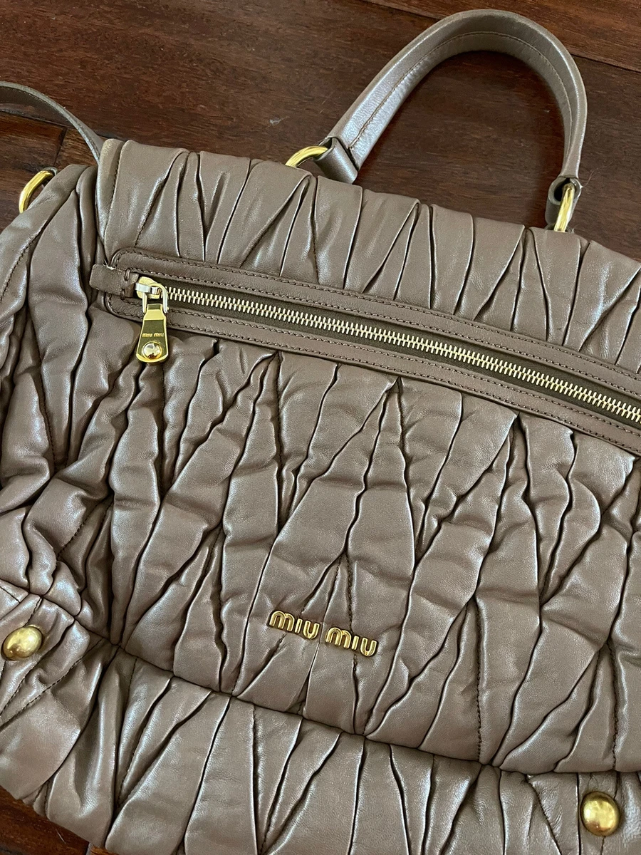 Miu miu matelasse top handle bag clearance