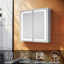 Aluminium Spiegelschrank Bad LED Beleuchtung Badschrank Beschlagfrei Steckdose