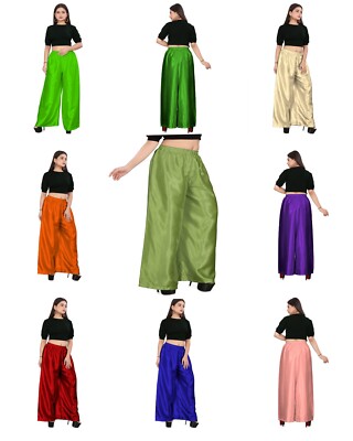 Satin Belly Dance Palazzo Pant Wide Leg palazzo pants Women Pants S25