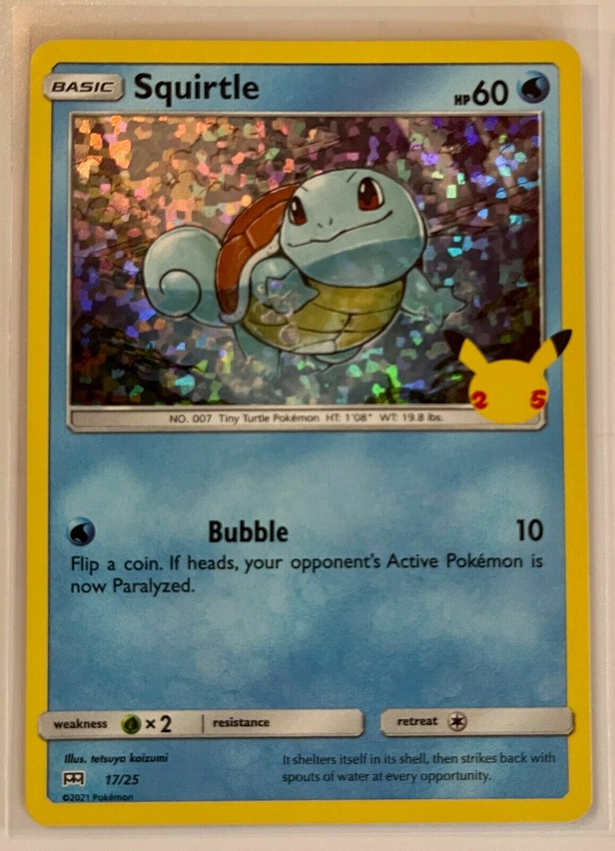 1x Pokemon Squirtle 17/25 HOLO 25th Anniversary Mcdonalds Promo