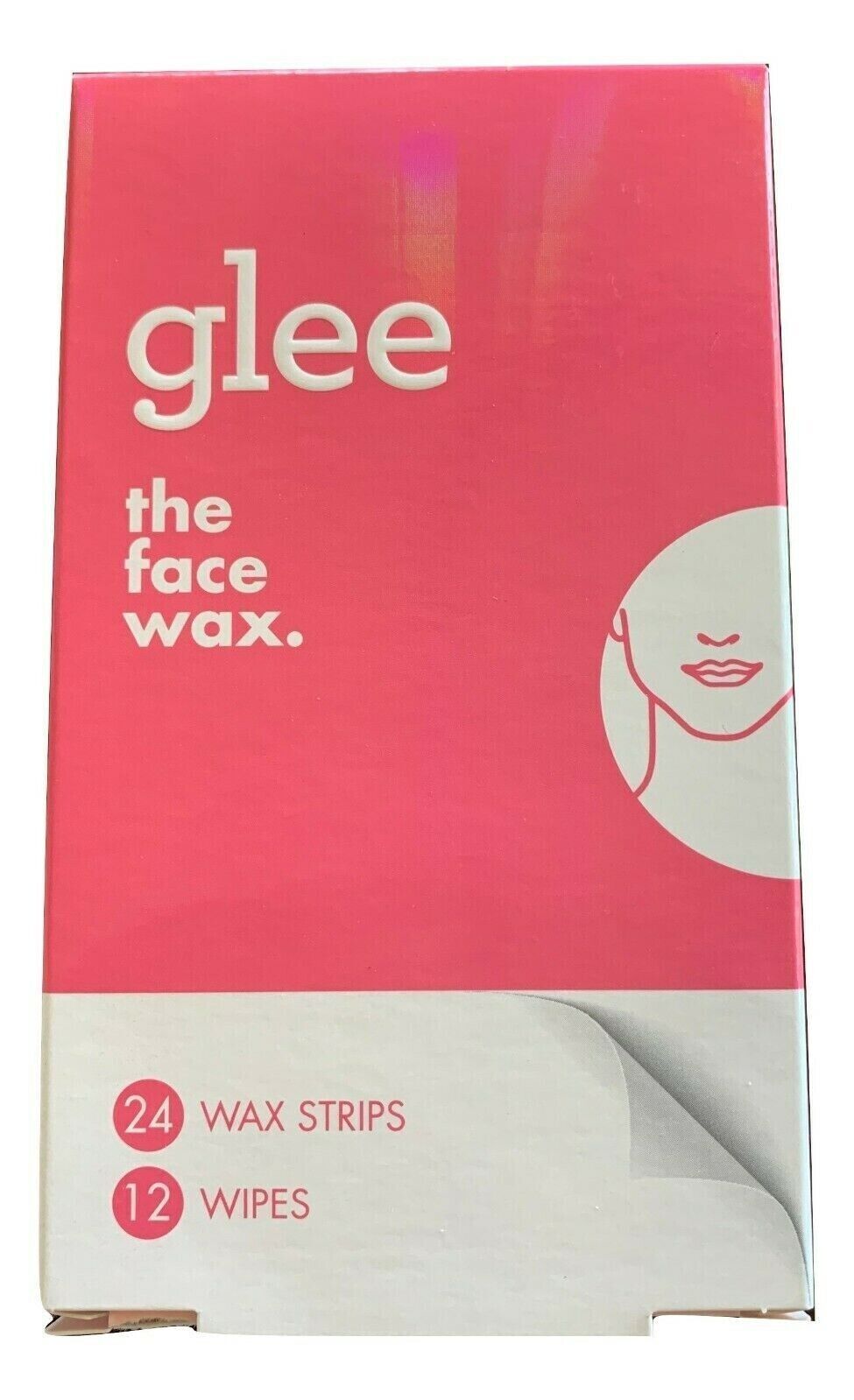 Glee The Face Wax Hair Removal Strips for Women 24 Count 12 wipes NEW