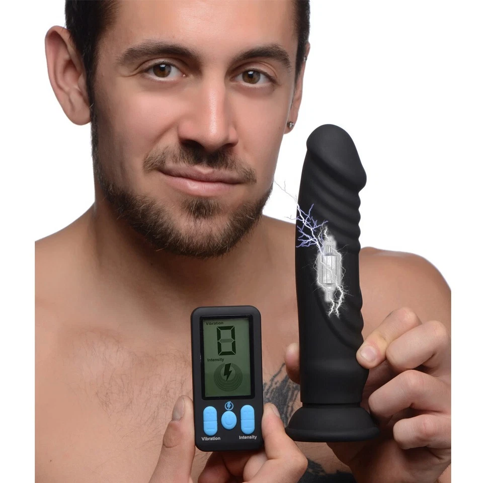 Consolador Vibrador E-Stim Pro Punto G Vibrador con Control Remoto BDSM Juguete Sexual para Mujeres Foto 3 de 4