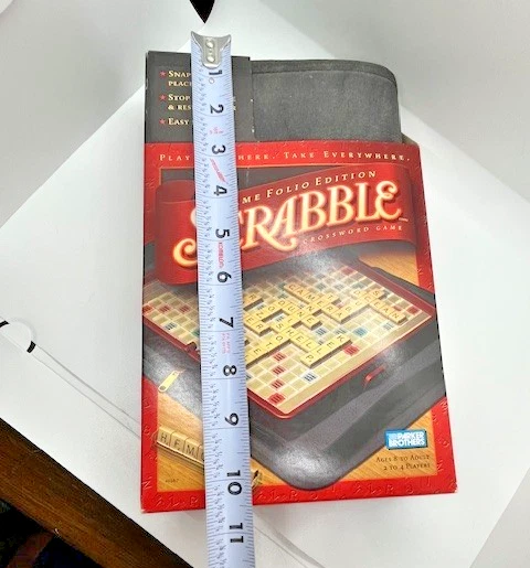 Scrabble Crossword Game Folio Edition Zipper Case Snap-in-place Tiles NEW - Image 4 of 4