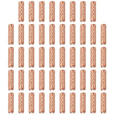 48Pcs 23mm Open Mouth Shoelace Tips Caps, Rose Gold