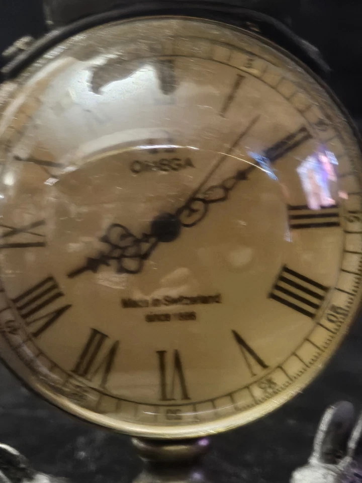 ​🦅 Reloj Globo Omega Eagle & Rabbit Vintage Latón/Bronce Foto 2 de 3