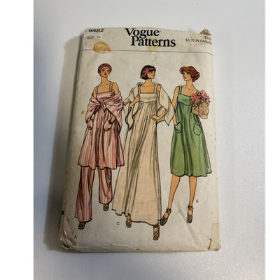 Vogue Patterns 9482 5700 Women's Dress Pants Shawl Sewing Pattern Lot