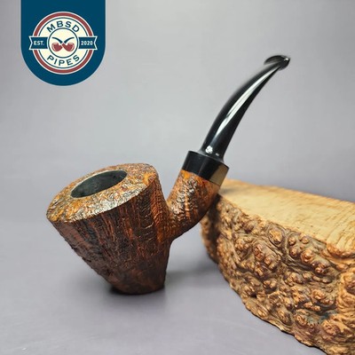 Nathan Armentrout Contrast Sandblasted Standing Dublin Handmade Briar Pipe, New