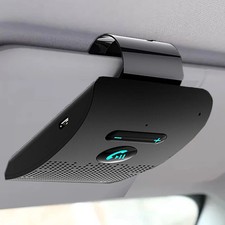 Bluetooth5 Handsfree Car Kit Hifi Speaker 2W Wireless Audio Receiver Visor Clip