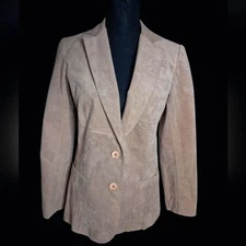 Vintage Chic: Ultrasuede Blazer Jacket (Size Small)