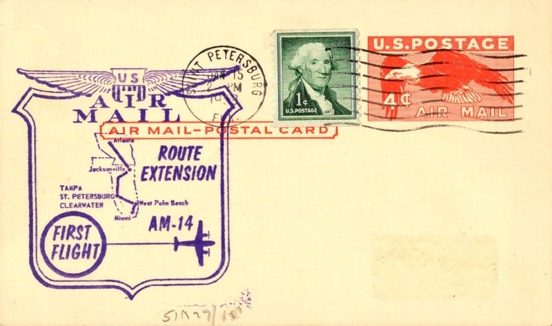 Capital Airlines First Flight Saint Petersburg Florida - Buffalo New York - 1959