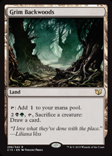 Grim Backwoods Light Play, English Commander 2015