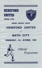 Hereford United v Bath City (Border Counties League) 1969/1970