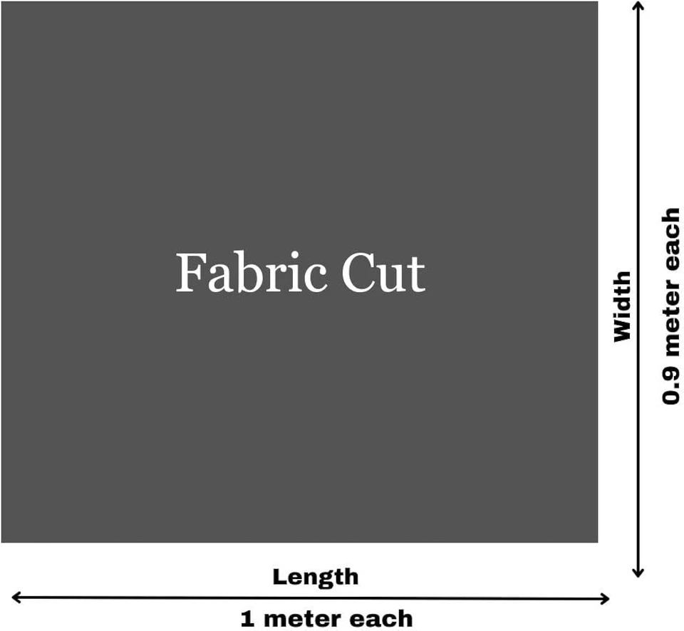 Lot Of 5 Green Yellow Red Black Rubia Cotton Febric Material For Sewing - Image 4 of 4